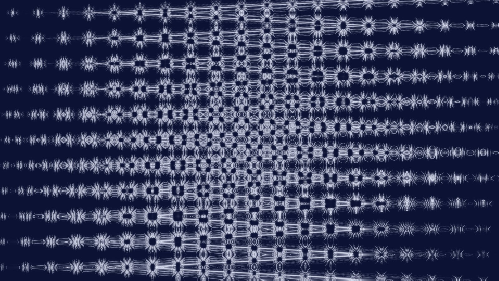 Green light creates an abstract geometric pattern